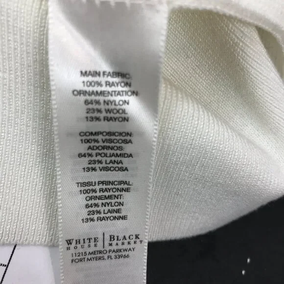 White House Black Market White Sweater with Dog Design - Picture 5 of 7